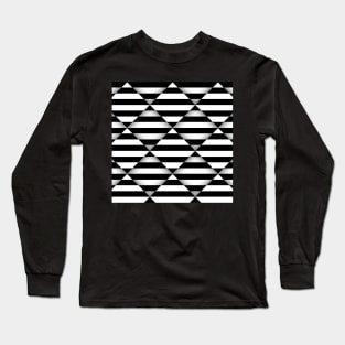 Optical Illusion I Black and White Long Sleeve T-Shirt